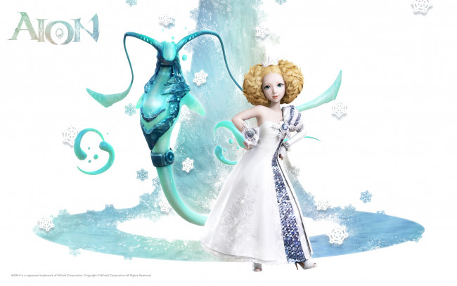 Обои картинки фото видео, игры, aion, the, tower, of, eternity, девушка, заклинатель, вода