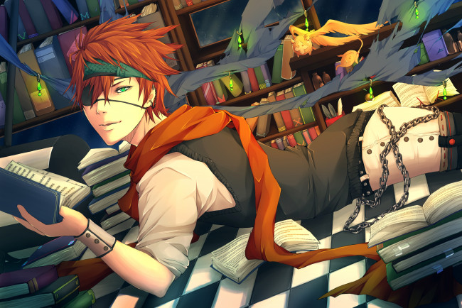 Обои картинки фото аниме, gray, man, d, lavi