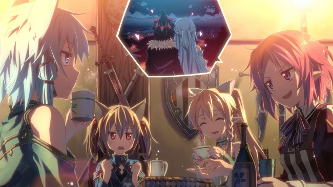 Обои картинки фото аниме, sword, art, online