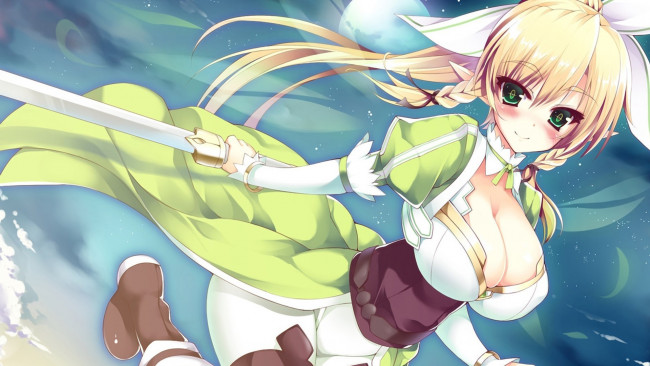 Обои картинки фото аниме, sword, art, online