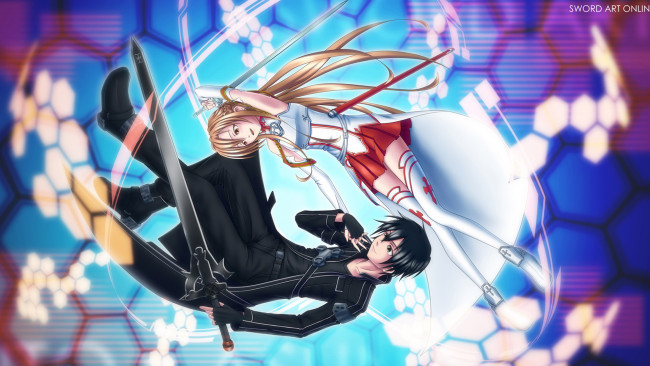 Обои картинки фото аниме, sword, art, online