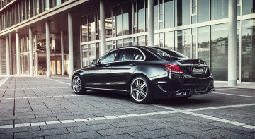 Картинка автомобили mercedes-benz w205 c-klasse темный lorinser 2014г