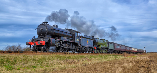 Обои картинки фото техника, паровозы, железная, паровоз, дорога