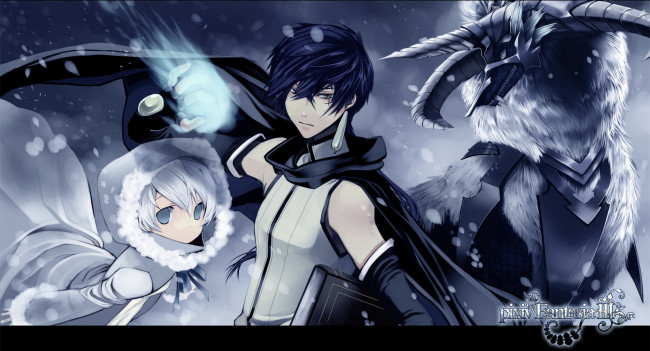 Обои картинки фото аниме, pixiv fantasia, kirino, kasumu, pixiv, fantasia, девочка, брюнет, парень