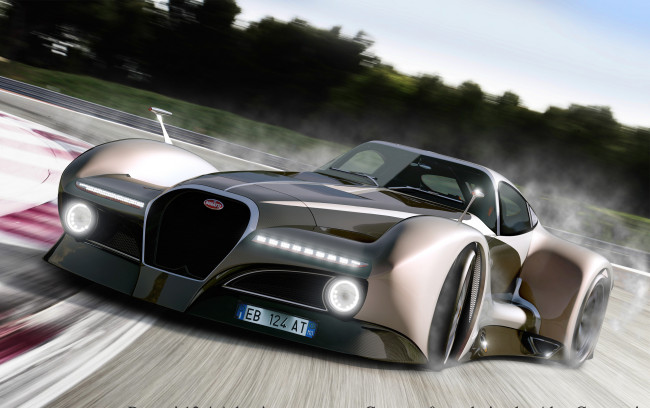 Обои картинки фото автомобили, 3д, bugatti