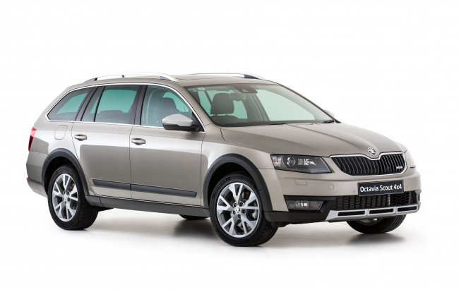 Обои картинки фото автомобили, skoda, 5e, au-spec, scout, octavia, 2015г