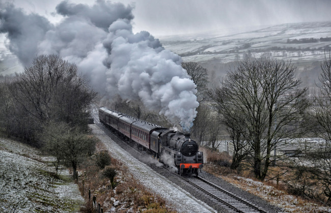 Обои картинки фото техника, паровозы, железная, дорога, паровоз