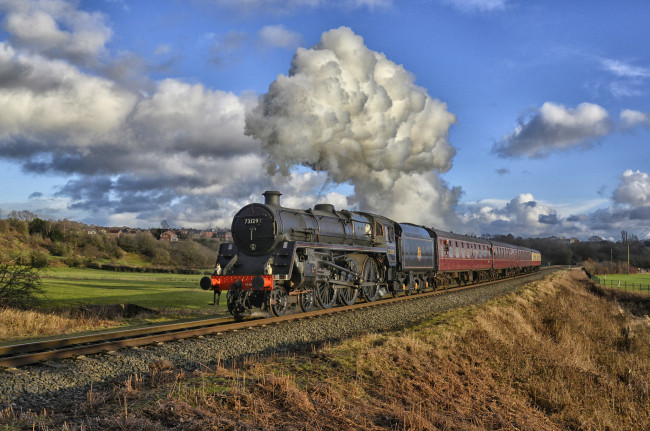 Обои картинки фото техника, паровозы, железная, дорога, паровоз