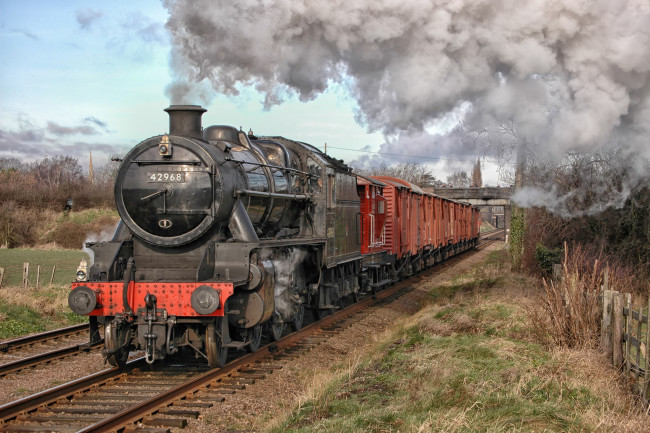 Обои картинки фото техника, паровозы, железная, дорога, паровоз