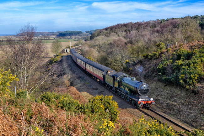 Обои картинки фото техника, паровозы, железная, дорога, паровоз