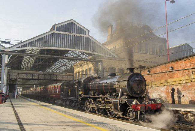 Обои картинки фото техника, паровозы, паровоз, дорога, железная