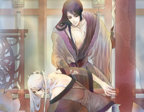 Картинка фэнтези люди русал парни арт