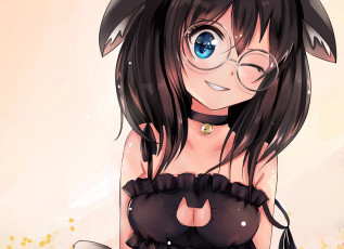 Картинка аниме unknown +другое взгляд девушка фон