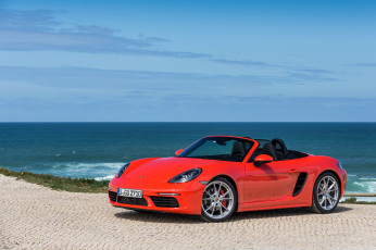 обоя автомобили, porsche, boxster, s, 718, 2016г, 982