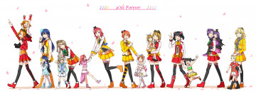 Картинка аниме love+live +school+idol+project девушки