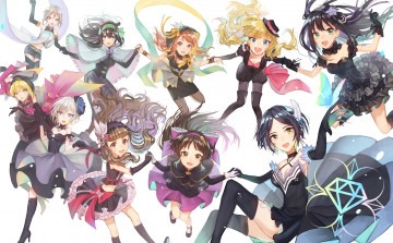 Картинка аниме idolm@ster фон взгляд девушки грудь