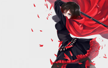 Картинка rwby аниме девушка фон взгляд оружие