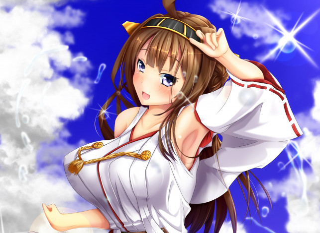 Обои картинки фото аниме, kantai collection, девушка, арт