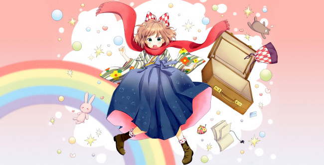 Обои картинки фото аниме, unknown,  другое, взгляд, фон, девушка