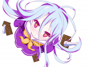 Картинка аниме no+game+no+life фон взгляд девушка