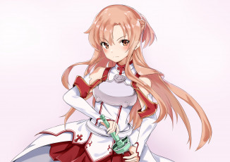 Картинка аниме sword+art+online взгляд девушка фон