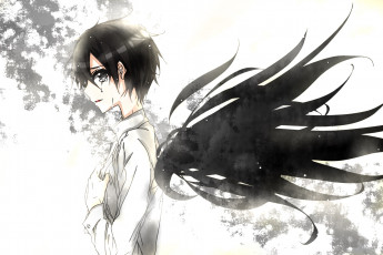 Картинка аниме ангелы +демоны фон взгляд парень