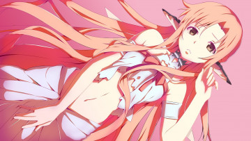 Картинка аниме sword+art+online фон девушка взгляд