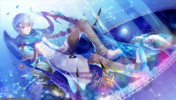 Картинка аниме vocaloid фон взгляд девушка