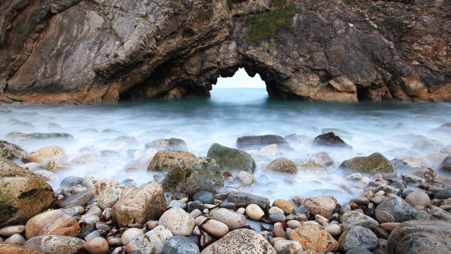 Обои картинки фото природа, побережье, скала, море