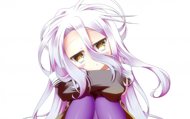 Обои картинки фото аниме, no game no life, фон, взгляд, девушка