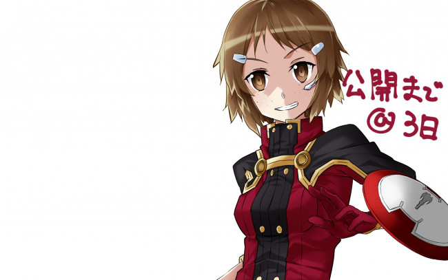 Обои картинки фото аниме, sword art online, взгляд, девушка, фон