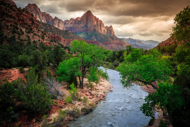 Обои картинки фото природа, реки, озера, лес, горы, река