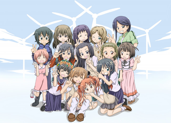 Обои картинки фото аниме, toaru majutsu no index, девушки, фон, взгляд