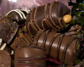 Картинка еда конфеты +шоколад +сладости макро ассорти