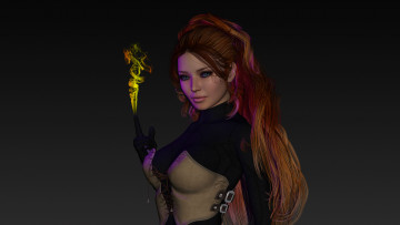 Картинка 3д+графика фантазия+ fantasy фон взгляд девушка