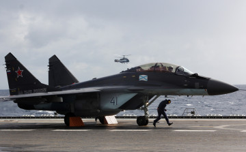 Картинка миг+29 авиация боевые+самолёты палуба миг 29 вмф россии истребитель военная