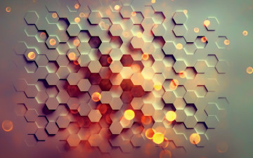 Картинка 3д+графика абстракция+ abstract круги ячейки соты