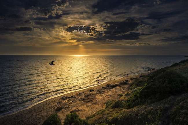 Обои картинки фото природа, восходы, закаты, простор