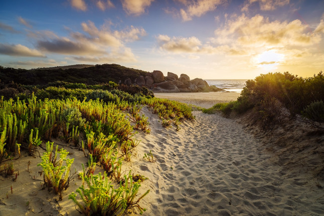 Обои картинки фото природа, восходы, закаты, простор