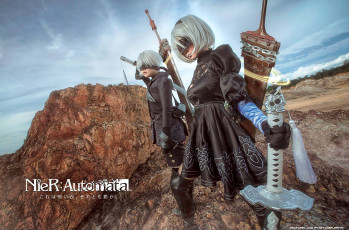 Картинка разное маски +карнавальные+костюмы 2в андроиды девушка оружие парень скалы