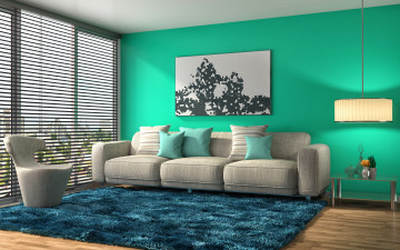 обоя интерьер, гостиная, диван, кресло, подушки