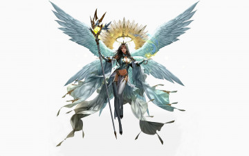 Картинка фэнтези ангелы ангел посох