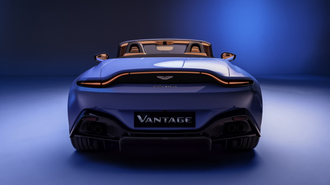 Обои картинки фото aston martin vantage roadster, автомобили, aston martin, синий