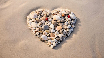 обоя разное, ракушки,  кораллы,  декоративные и spa-камни, камушки, сердечко, песок