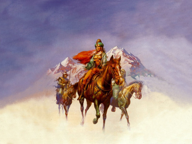 Обои картинки фото фэнтези, всадники, наездники