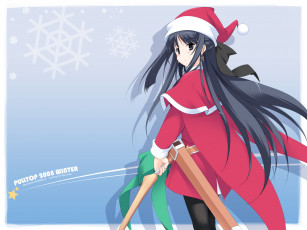 Картинка аниме merry chrismas winter