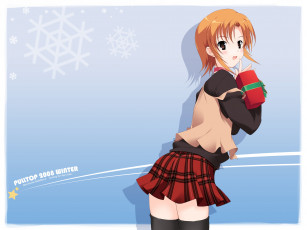 Картинка аниме merry chrismas winter