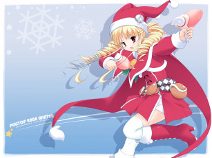 Картинка аниме merry chrismas winter