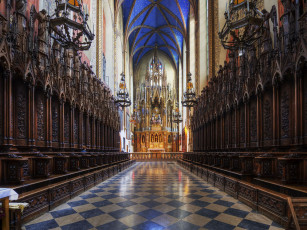 Картинка dominican church krakow poland интерьер убранство роспись храма