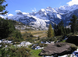 Картинка природа горы снег